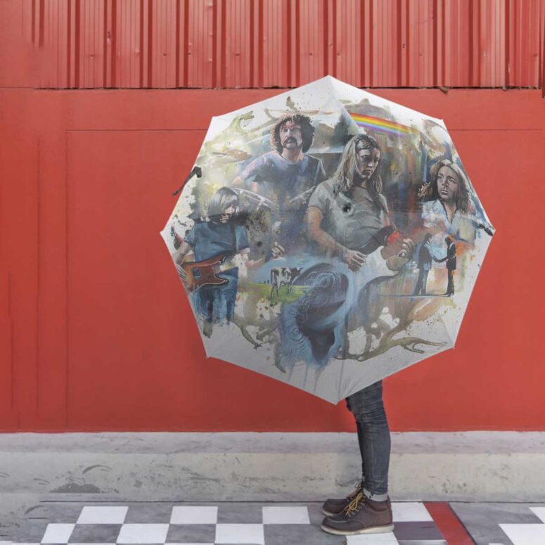 Pink Floyd Umbrella - OilPaint Artwork Limited Edition Pink Floyd Umbrella - OilPaint Artwork Limited Edition