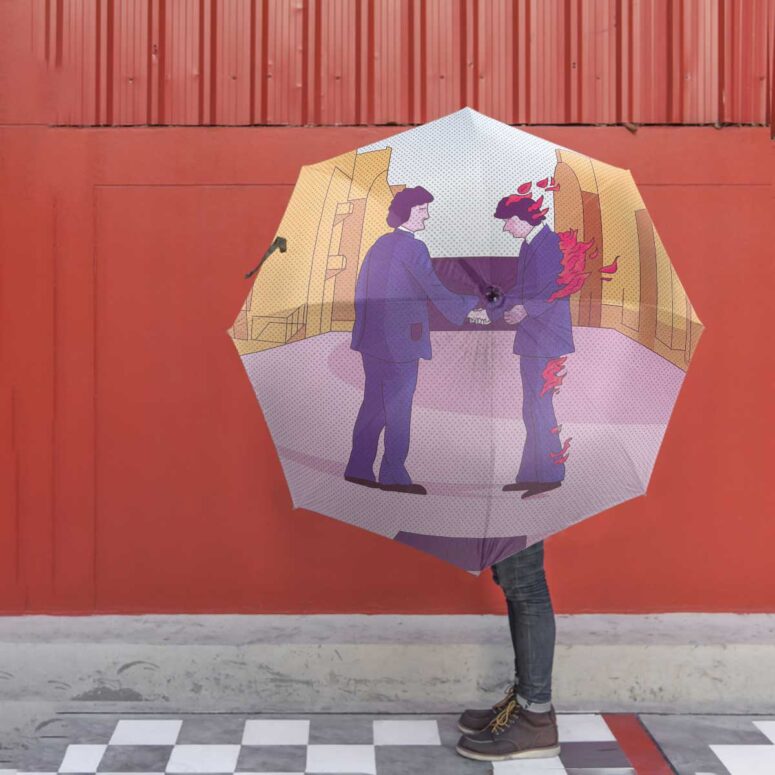 Pink Floyd Umbrella - Wish you were here Art Pink Floyd Umbrella - Wish you were here Art