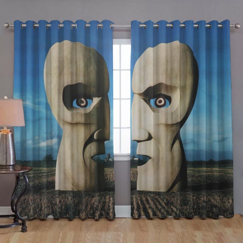 Pink Floyd Window Curtains - Division Bell Stone Headsz