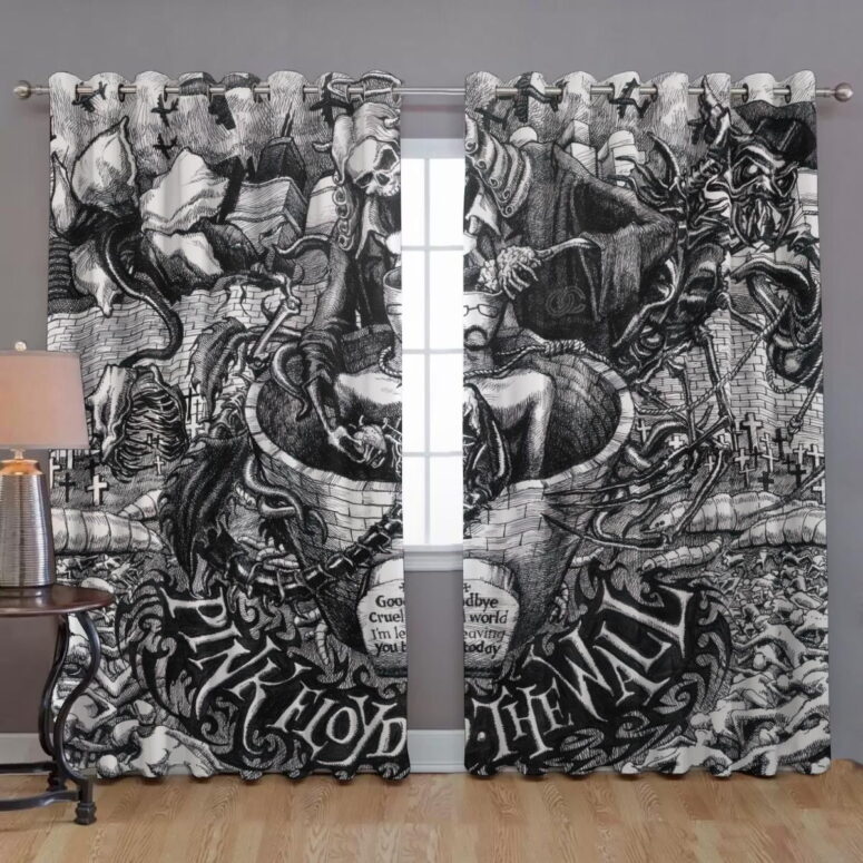 Pink Floyd Window Curtains - Essence of the Wall Pink Floyd Window Curtains - Essence of the Wall