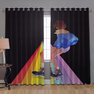 Pink Floyd Window Curtains - Moving to DSOTM