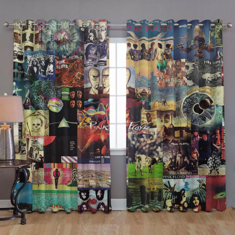 Pink Floyd Window Curtains - Albums Collage Pink Floyd Window Curtains - Albums Collage