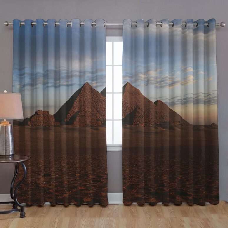 Pink Floyd Window Curtains - DSOM Anniversary Pyramids