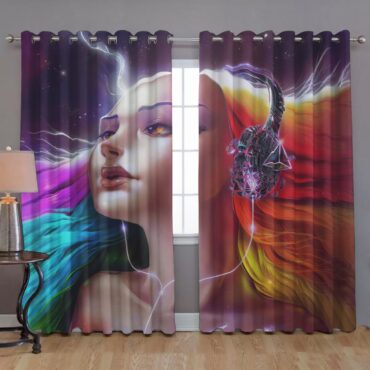 Pink Floyd Window Curtains - Lady Art Pink Floyd Window Curtains - Lady Art
