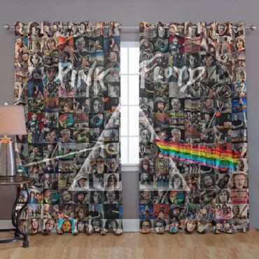 Pink Floyd Window Curtains - Photo Mosaic Print Art of All Things