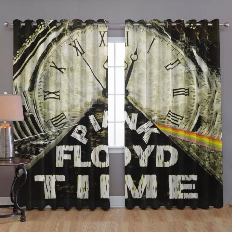 Pink Floyd Window Curtains - Time Art