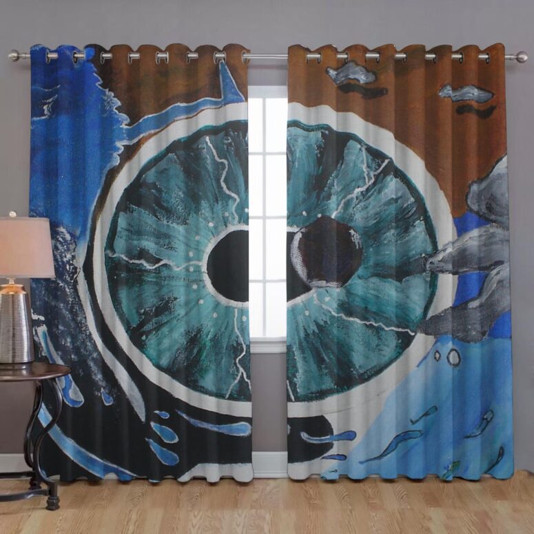 Pink Floyd Window Curtains - Pulse Hand Drawing Art