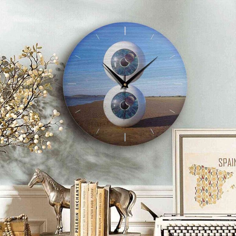 Pink Floyd Wooden Clock - Pulse in Reallife beach Pink Floyd Wooden Clock - Pulse in Reallife beach