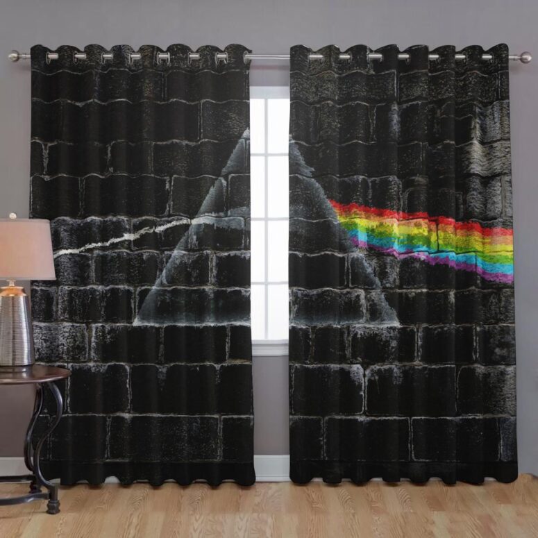 Pink Floyd Window Curtains - The Dark Side Of The Moon In The Wall Art