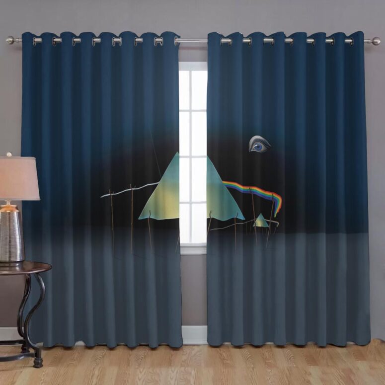 Pink Floyd Window Curtains - The Dark Side of the Moon Storm Studio Pink Floyd Window Curtains - The Dark Side of the Moon Storm Studio