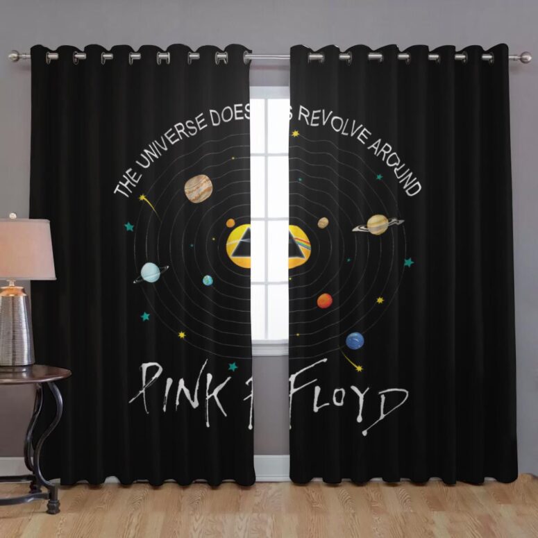 Pink Floyd Window Curtains - The Universe does Revolve Around