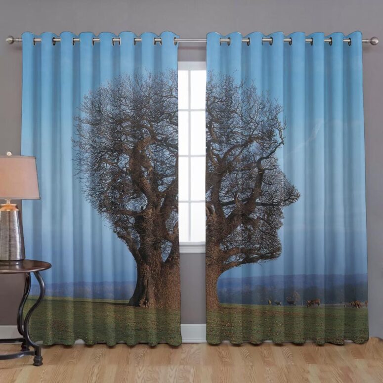 Pink Floyd Window Curtains - Tree Of Half Life