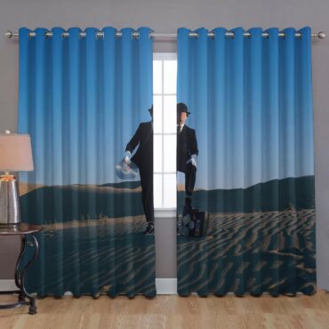 Pink Floyd Window Curtains - Wish You Were Here Desert Man in Bowler