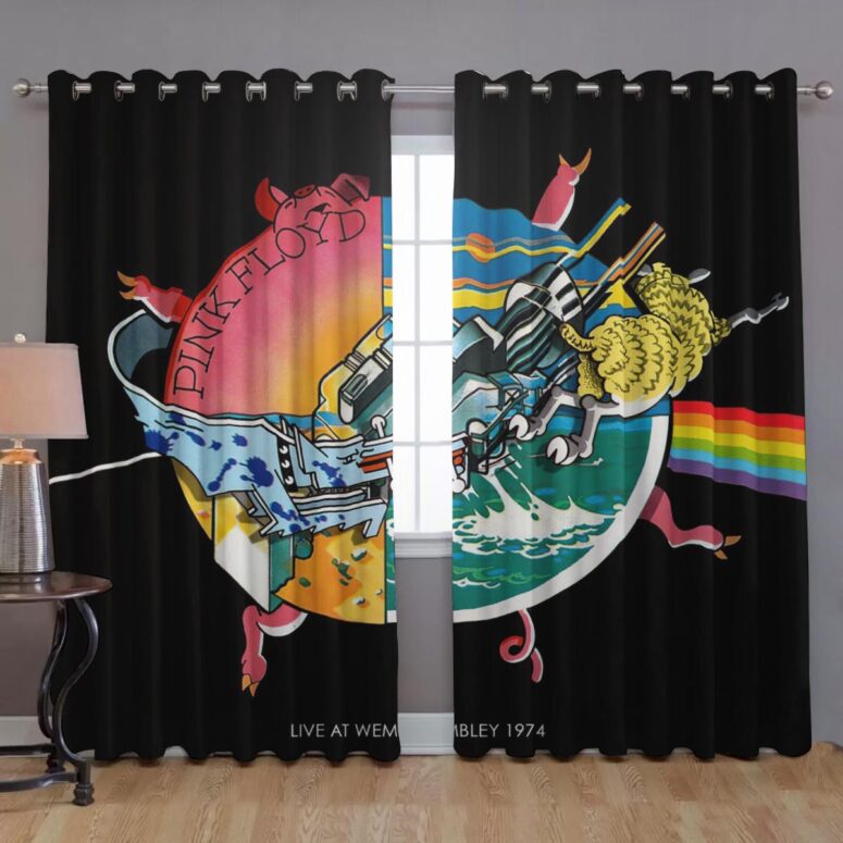 Pink Floyd Window Curtains - Wish You Were Here Live At WemBley 1974