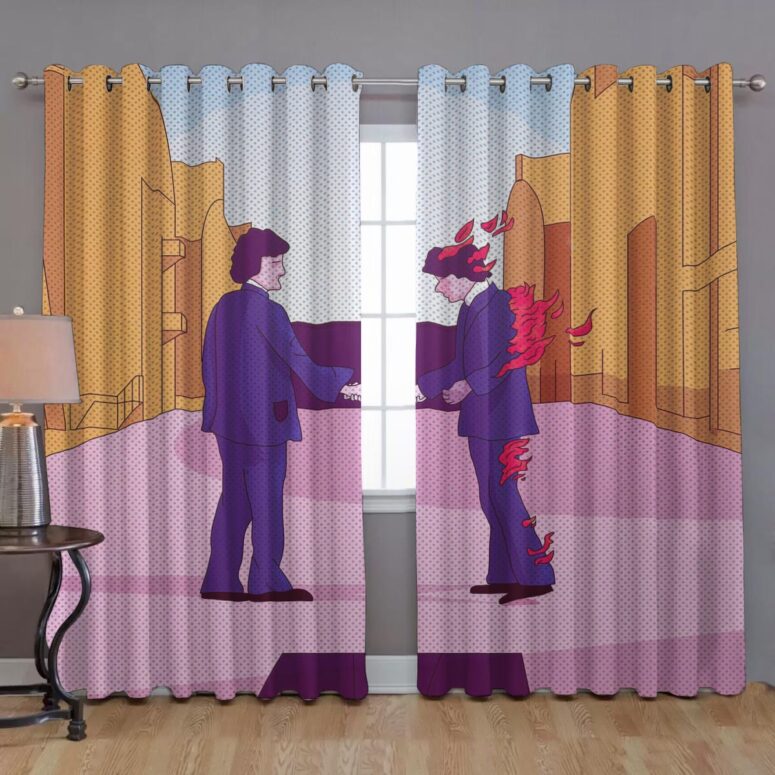 Pink Floyd Window Curtains - Wish you were here Art Pink Floyd Window Curtains - Wish you were here Art
