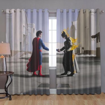 Pink Floyd Window Curtains - Superman vs Batman Wish You Were Here