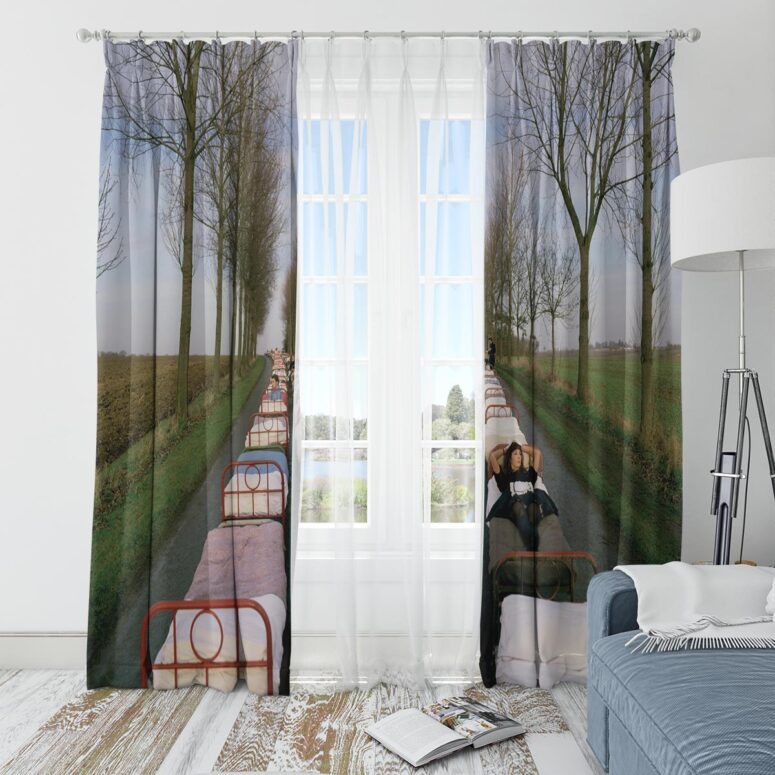 Pink Floyd Window Curtains - A Resting Pose Pink Floyd Window Curtains - A Resting Pose