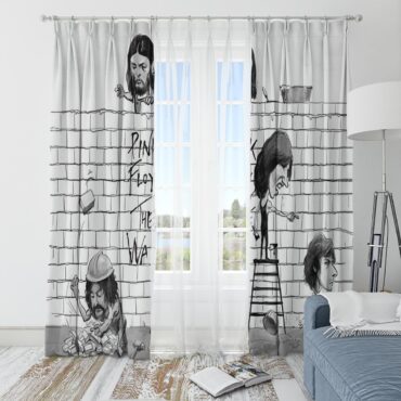 Pink Floyd Window Curtains - Building The Wall