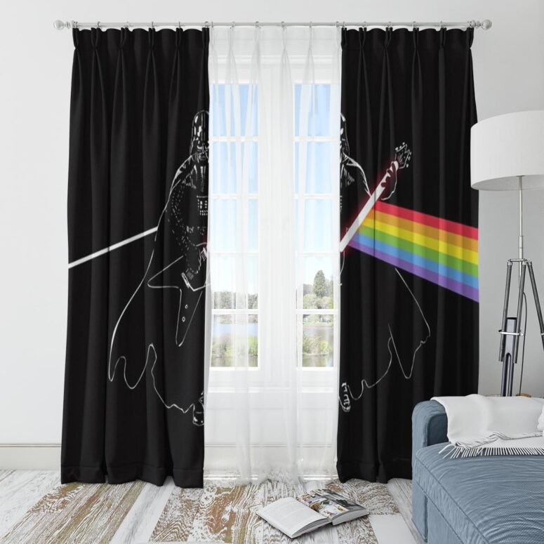Pink Floyd Window Curtains - Darth Vader of The Moon