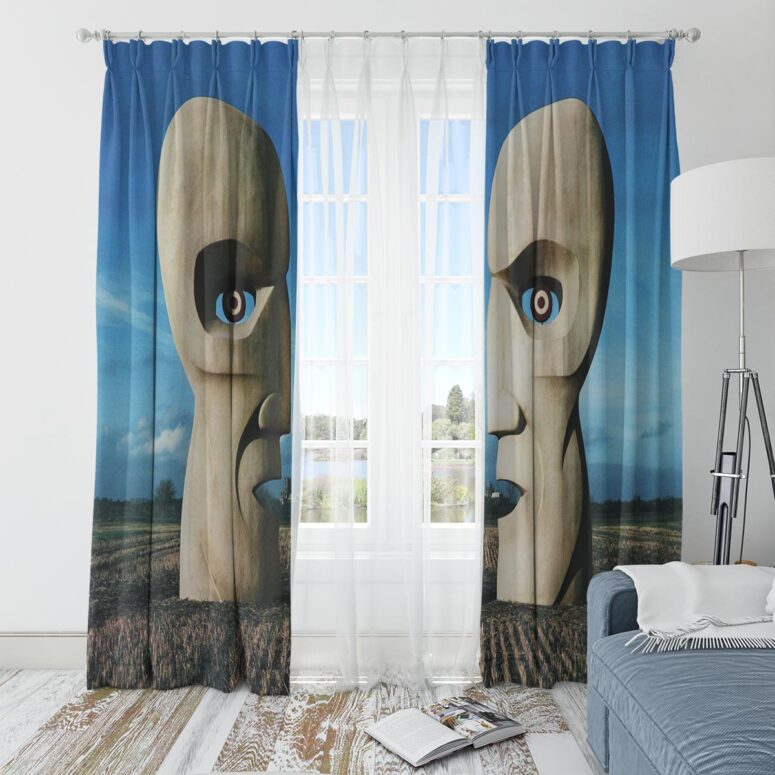 Pink Floyd Window Curtains - Division Bell Stone Headsz