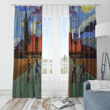 Pink Floyd Window Curtains - Pigs Can Fly Stranger Things x Animals
