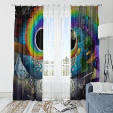 Pink Floyd Window Curtains - Pink Floyd Album Collage Abstract Art