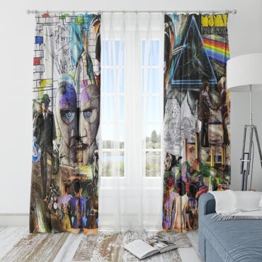 Pink Floyd Window Curtains - Pink Floyd Psychedelic Rock Album Cover