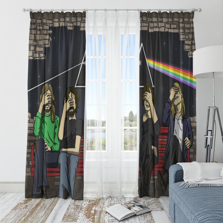 Pink Floyd Window Curtains - Facepalm Pink Floyd Window Curtains - Facepalm