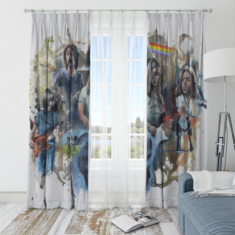 Pink Floyd Window Curtains - OilPaint Artwork Limited Edition Pink Floyd Window Curtains - OilPaint Artwork Limited Edition