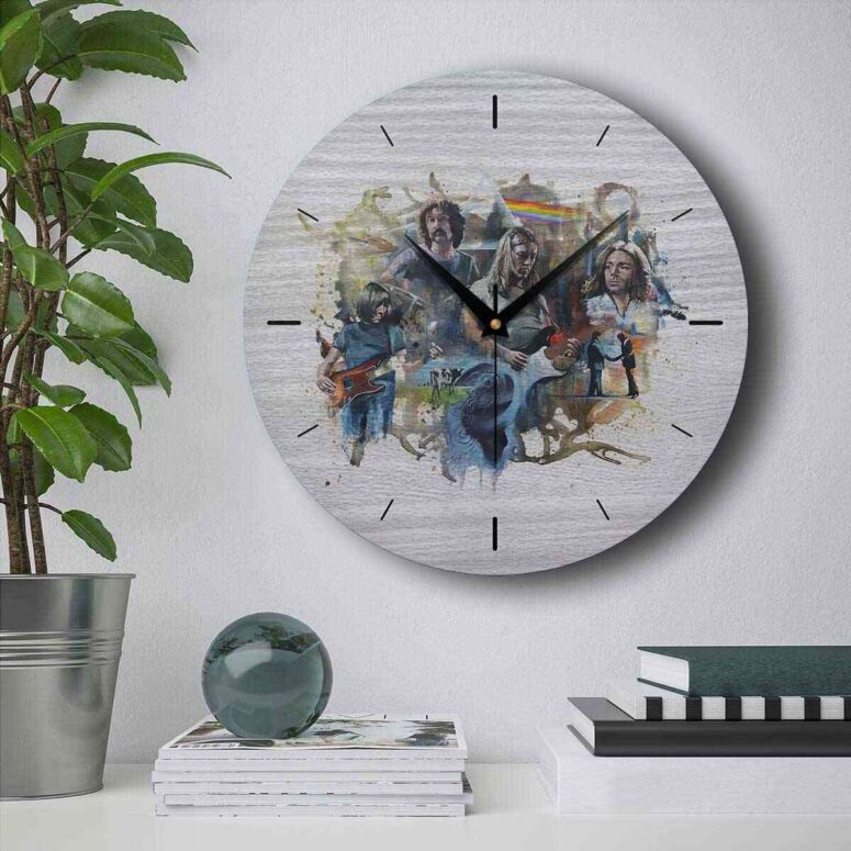 Pink Floyd OilPaint Artwork Limited Edition Wooden Clock
