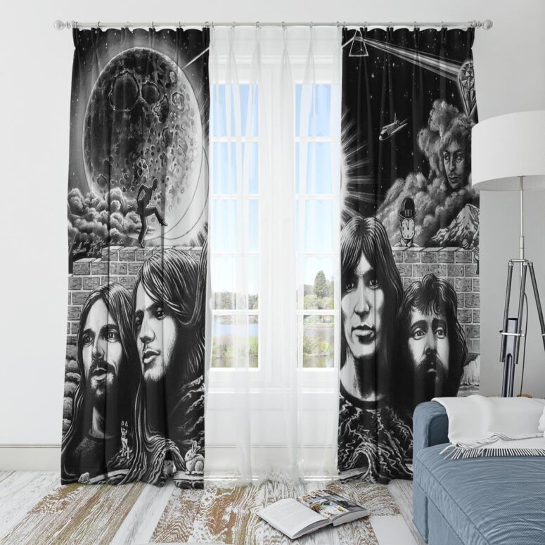 Pink Floyd Window Curtains - Psychedelism Pink Floyd Window Curtains - Psychedelism