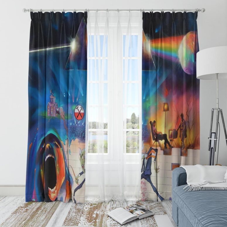 Pink Floyd Window Curtains - The Wall Dark Side of The Moon Fine Art