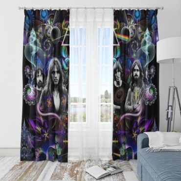 Pink Floyd Window Curtains - Dark Side Of The Moon Psychedelic Abstract Art