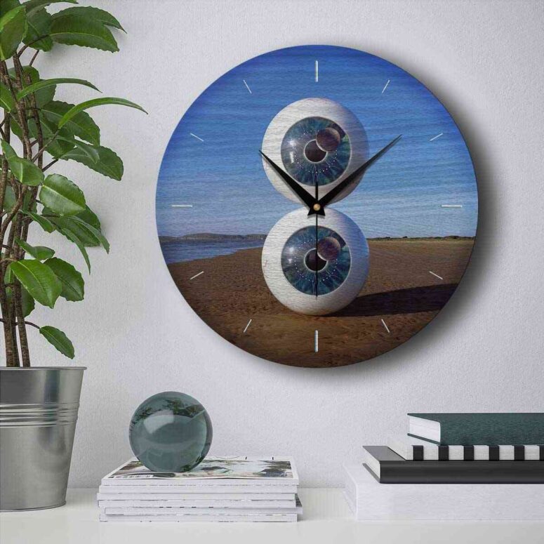 Pink Floyd Wooden Clock - Pulse in Reallife beach Pink Floyd Wooden Clock - Pulse in Reallife beach