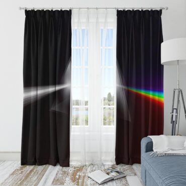 Pink Floyd Window Curtains - The Dark Side of The Moon Digital Painting Pink Floyd Window Curtains - The Dark Side of The Moon Digital Painting