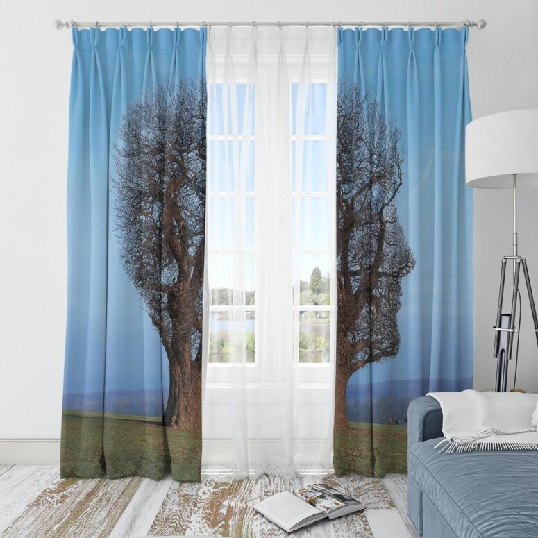 Pink Floyd Window Curtains - Tree Of Half Life