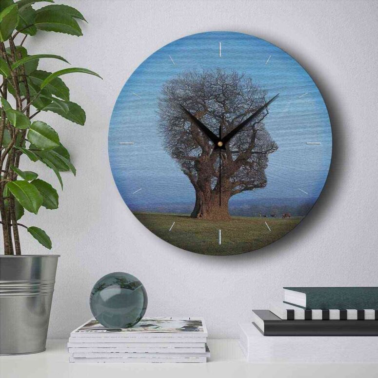 Pink Floyd Wooden Clock - Tree Of Half Life Pink Floyd Wooden Clock - Tree Of Half Life