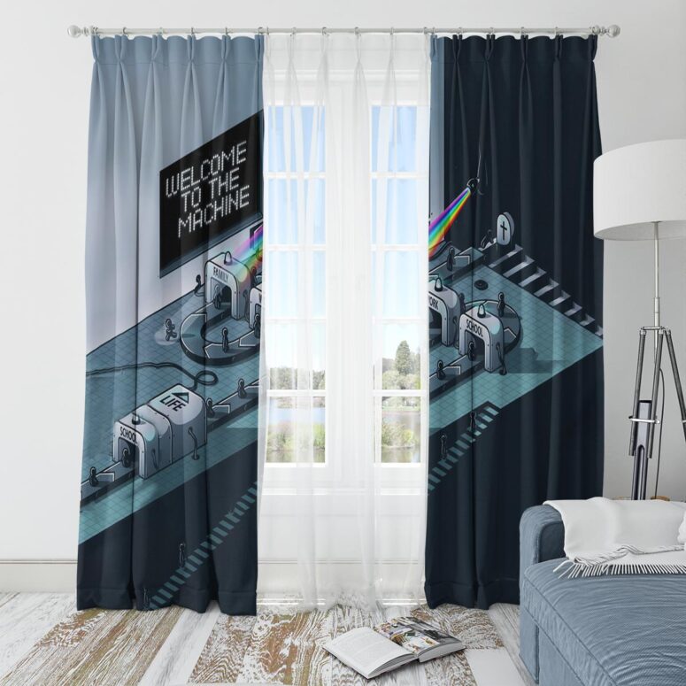 Pink Floyd Window Curtains - Welcome To The Machine Pink Floyd Window Curtains - Welcome To The Machine