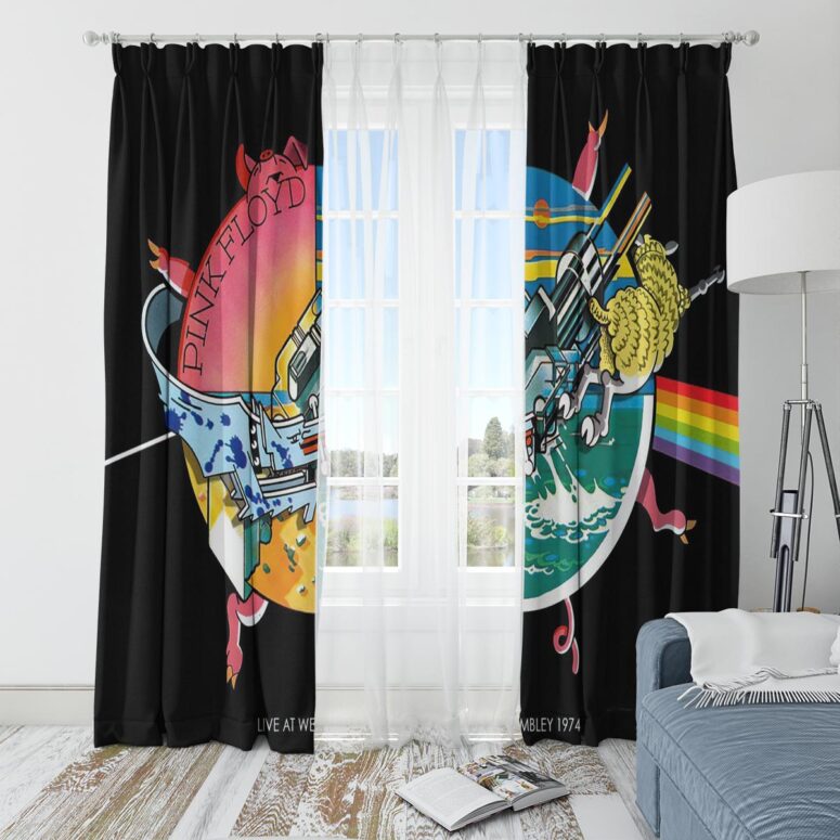 Pink Floyd Window Curtains - Wish You Were Here Live At WemBley 1974