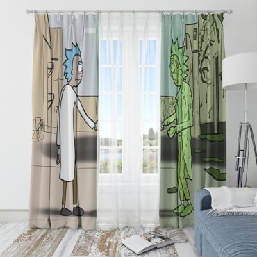 Pink Floyd Window Curtains - Wish You Were Here x Rick Sanchez