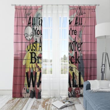 Pink Floyd Window Curtains - You Are Just Another Brick In The Wall Signature