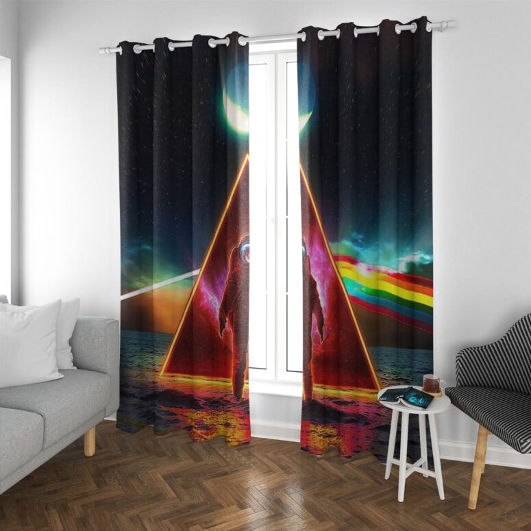 Pink Floyd Window Curtains - Astronaut Dark Side Of The Moon
