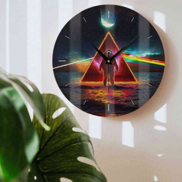 Pink Floyd Wooden Clock - Astronaut Dark Side Of The Moon