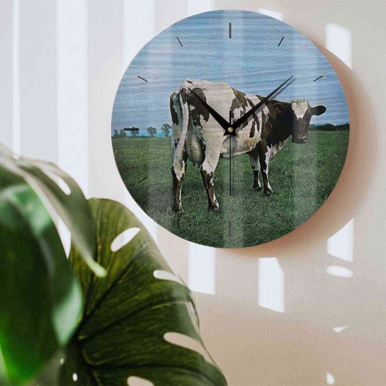 Pink Floyd Wooden Clock - Atom Heart Mother
