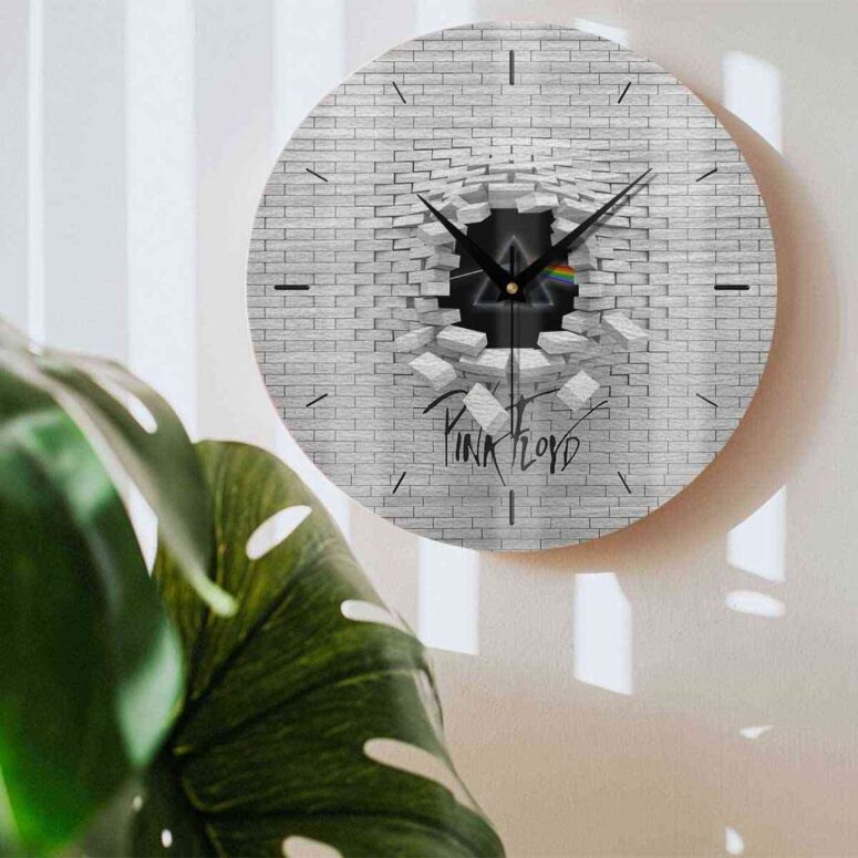 Pink Floyd Wooden Clock - Brick In The Wall 3D