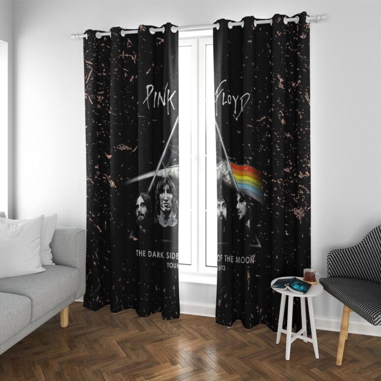 Pink Floyd Window Curtains - Dark Side Of The Moon 1973 inspired Acid Wash Pink Floyd Window Curtains - Dark Side Of The Moon 1973 inspired Acid Wash