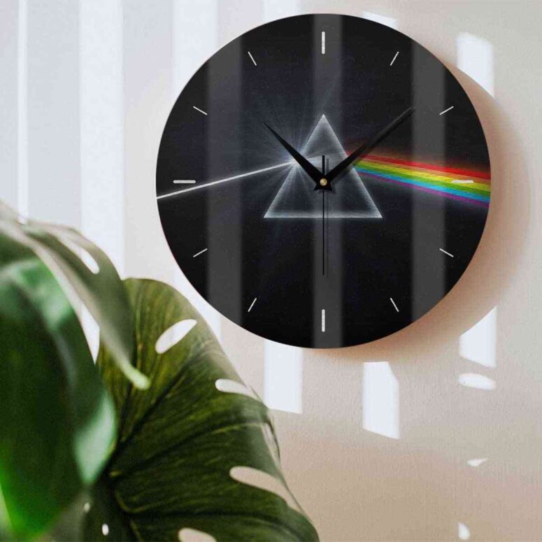 Pink Floyd Wooden Clock - The Dark Side of the Moon Remastered