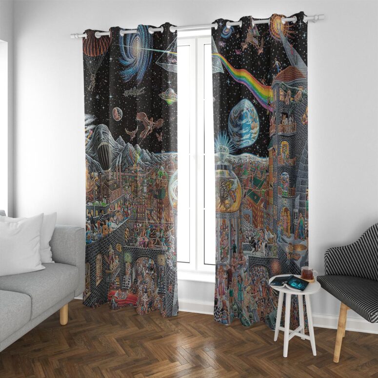 Pink Floyd Window Curtains - Echoes From The Darkside Of The Moon Pink Floyd Window Curtains - Echoes From The Darkside Of The Moon