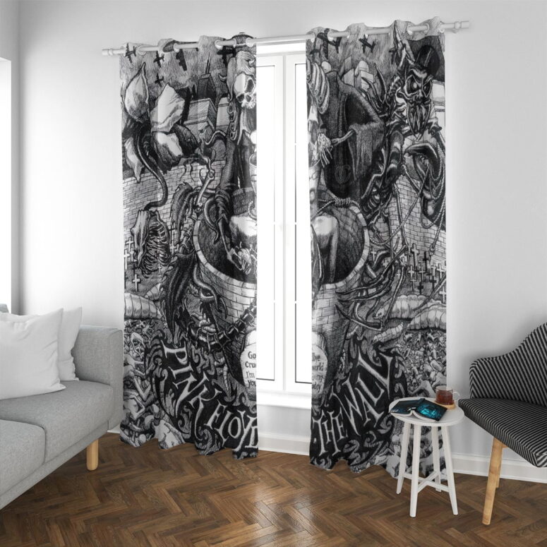 Pink Floyd Window Curtains - Essence of the Wall Pink Floyd Window Curtains - Essence of the Wall