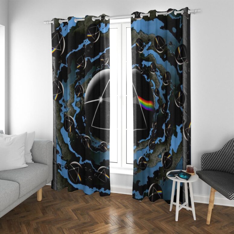 Pink Floyd Window Curtains - Good bye Blue Sky Dark Side Of the Moon Pink Floyd Window Curtains - Good bye Blue Sky Dark Side Of the Moon